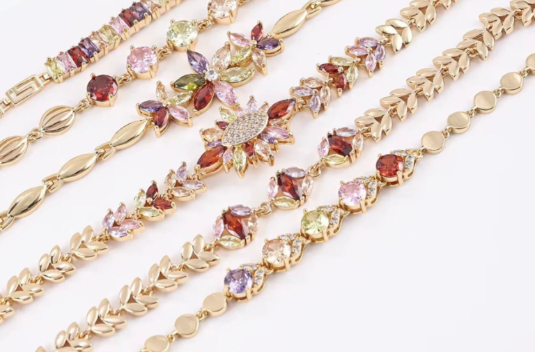 Pulseras y cadenas Gold Filled con piedras de colores